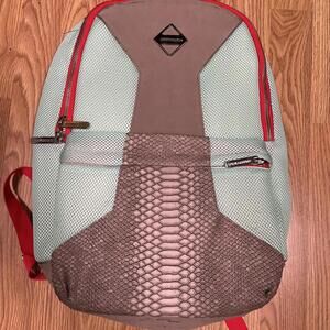 Sprayground Backpack Limited Edition Teal Grey Snake Scale Pattern